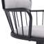 Tabouret de bar réglable en bois noir Nash en tissu gris clair et métal noir Nash-775481979