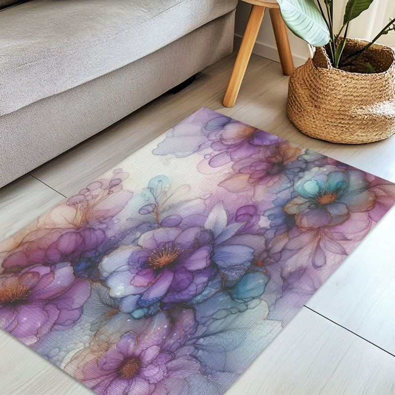 Tapis tressé Lilas Haze, Rectangulaire 3 pi x 5 pi