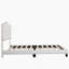 Upholstered Platform Bed with Saddle Curved Headboard and Diamond Tufted Details