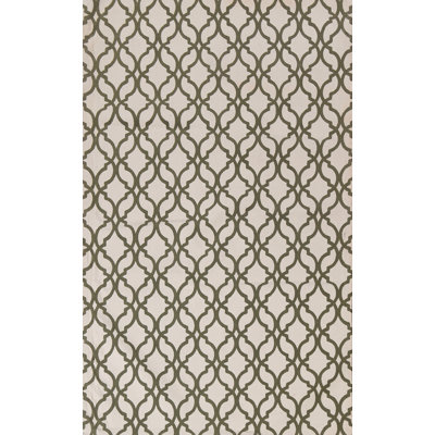 Tapis ivoire en laine noué à la main de conception unique 5 pi 0 po x 7 pi 6 po