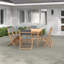 Lilith 8 - Person Acacia Solid Wood Patio Dining Set Extendable and Umbrella Hole Included Rectangular Table