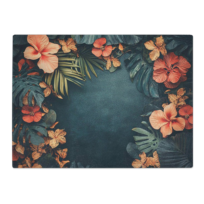 Jungle Graphic  Glass Chopping Board