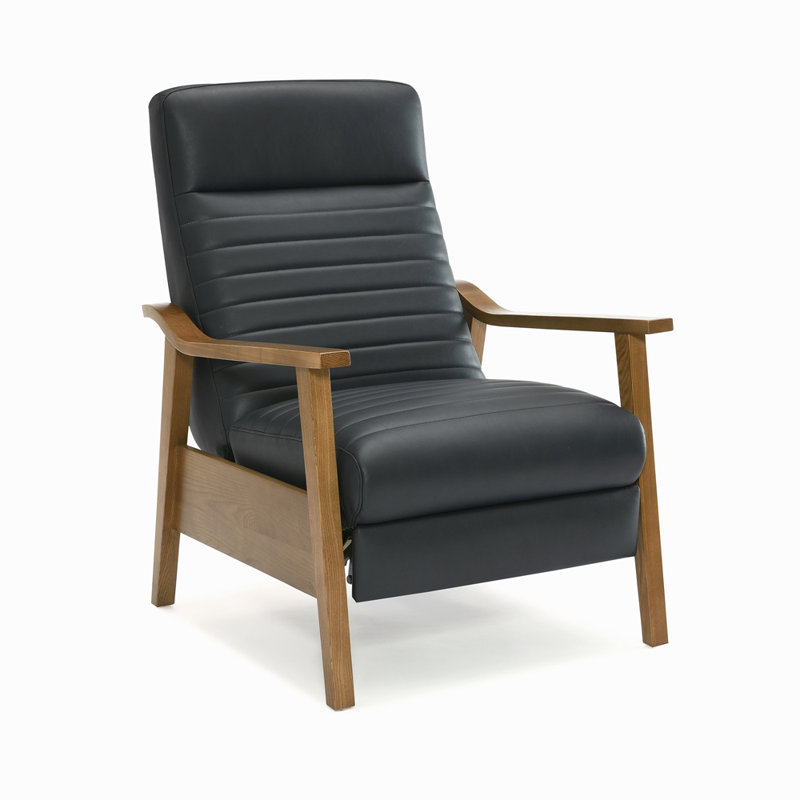 Fauteuil inclinable à accoudoirs en bois