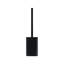 Porte-brosse de toilette arqué en métal 16 po avec base lestée et poils en silicone Acento, noir mat-110590274