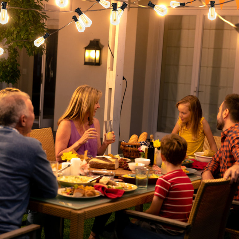 Shenan 33.5' Outdoor LED Solar Powered 30 - Bulb Standard String Light