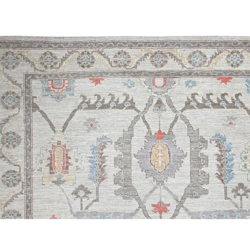 Tapis crème noué à la main de haute qualité