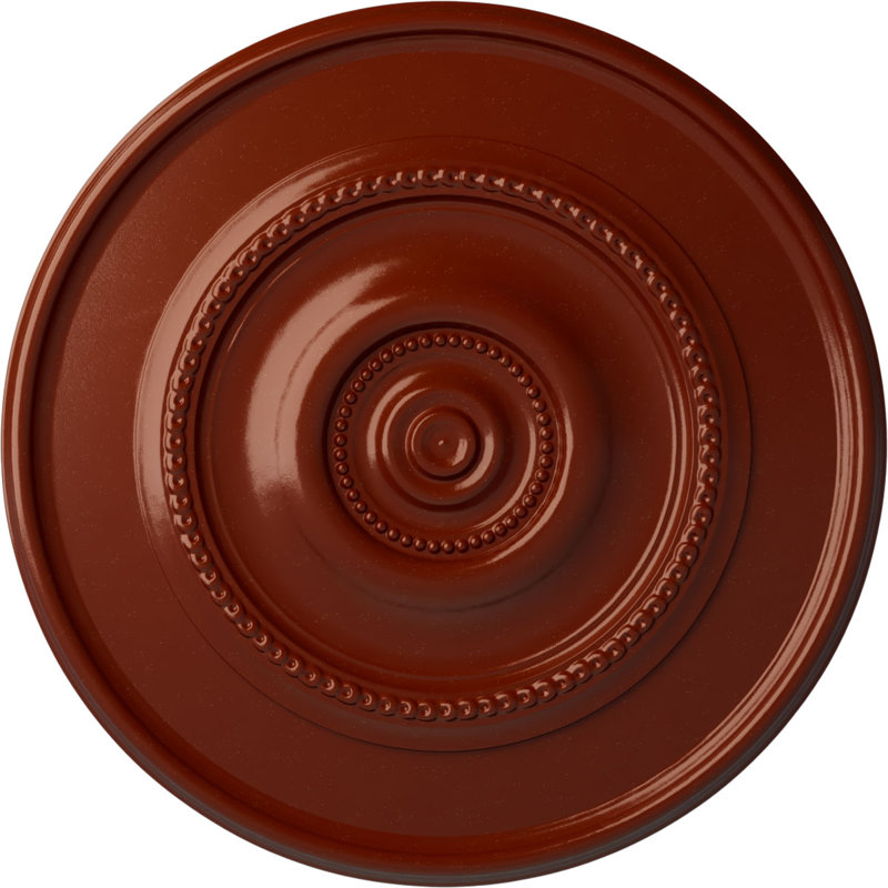Endurathane Dylar Ceiling Medallion, 30"OD x 2 1/4"P (Fits Canopies up to 6 1/4")Hand-Painted Firebrick Finish, Firebrick