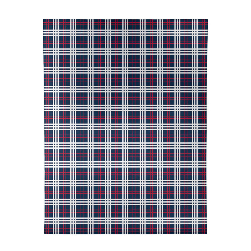 Tapis à carreaux bleu, Rectangle 8 pi x 10 pi