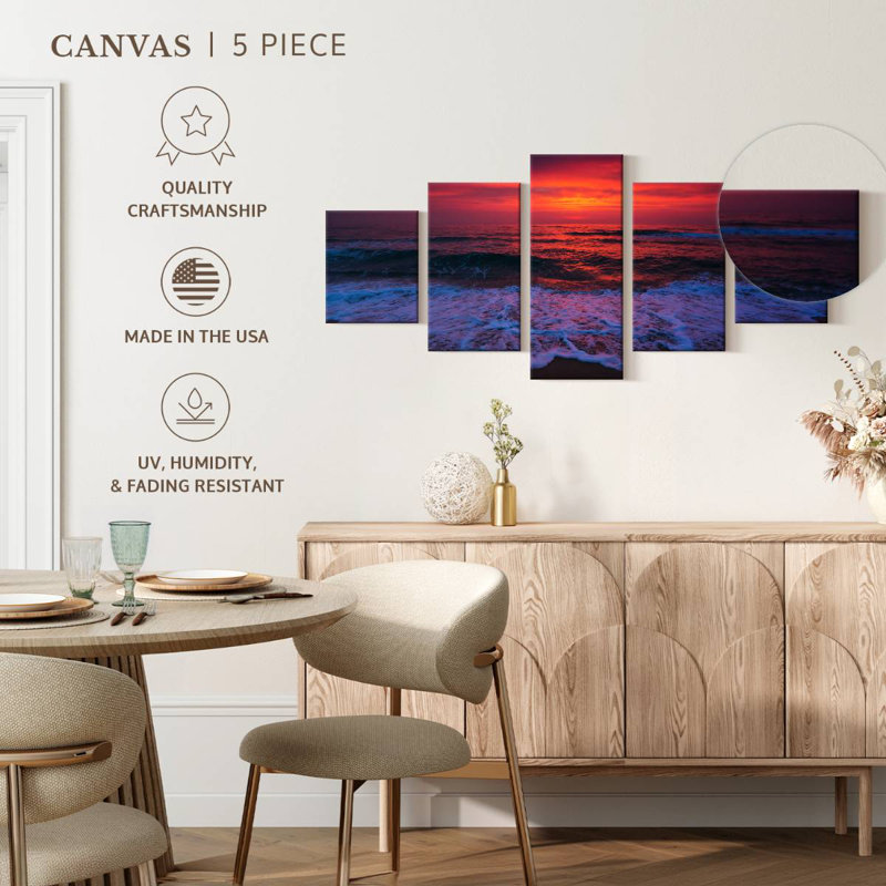 Azaline Sunrise Waves, 42" H x 92" W
