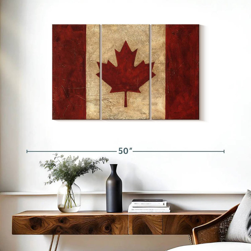 Drapeau canadien rétro Borges, H 24 po x l 38 po