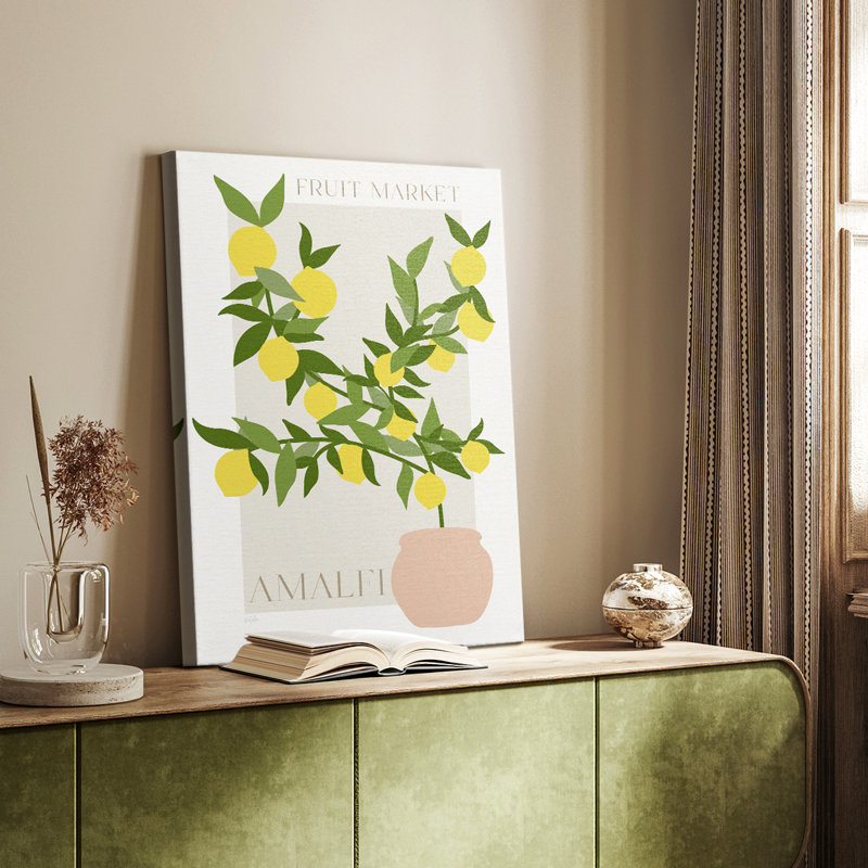 Affiche de citron Amalfi - Cavas enveloppés de galerie, H 36 po x l 24 po