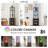 22.2'' Corner Triangle 5 Tier Wine Bar Cabinet With LED Light And USB Charging Port-2041381243