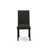 5 Piece Kitchen Table Set for 4 Includes a Rectangle Dining Room Table with X-Legs and 4 Black Color Linen Fabric Upholstered Chairs, Wire Brushed Black Finish-774555640-774555639