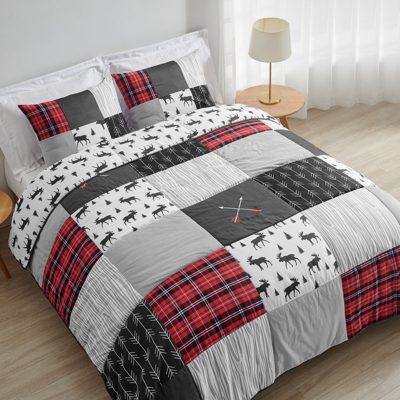 Rustic Patch 2 Piece Twin Reversible Comforter Set