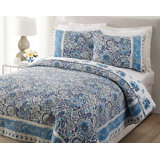 Bisou Floral 100% Cotton Quilt Set