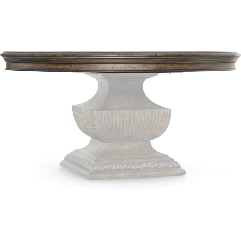 Traditional Reclaimed Wood 60'' Round Dining Table in Brown
