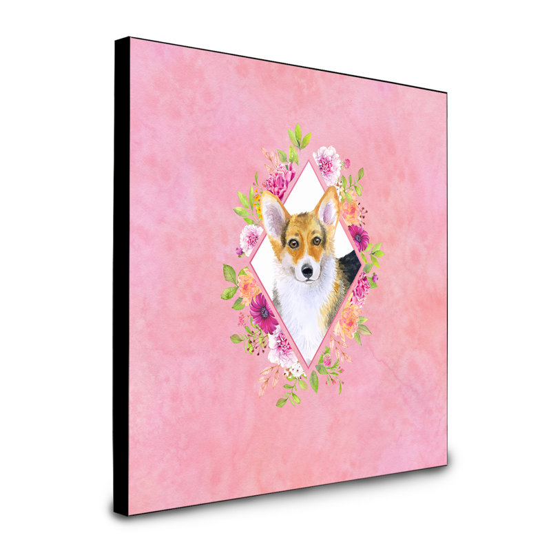 Panneau mural Dollman Flowers, Rose, Corgi blond