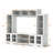 Wall Unit TV Stand Entertainment Center for TVs up to 65", White.