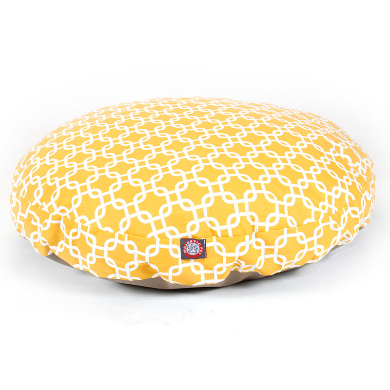 Oreiller pour animal de compagnie / classique, Jaune, Petit (l 30 po x p 30 po x H 4 po)