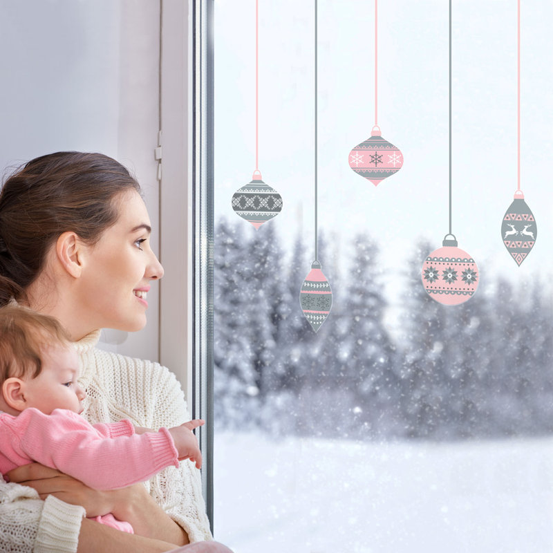 Window Decal, Grey/Pink