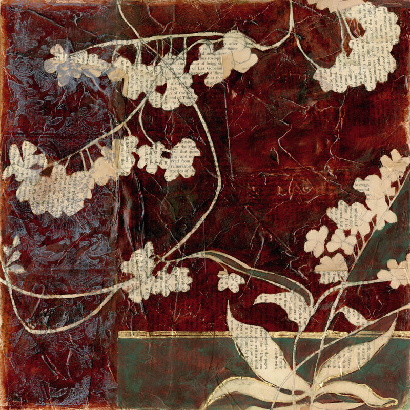 Garden Whimsy I by Jennifer Goldberger - Wrapped Canvas Print, 30cm H x 30cm W 
