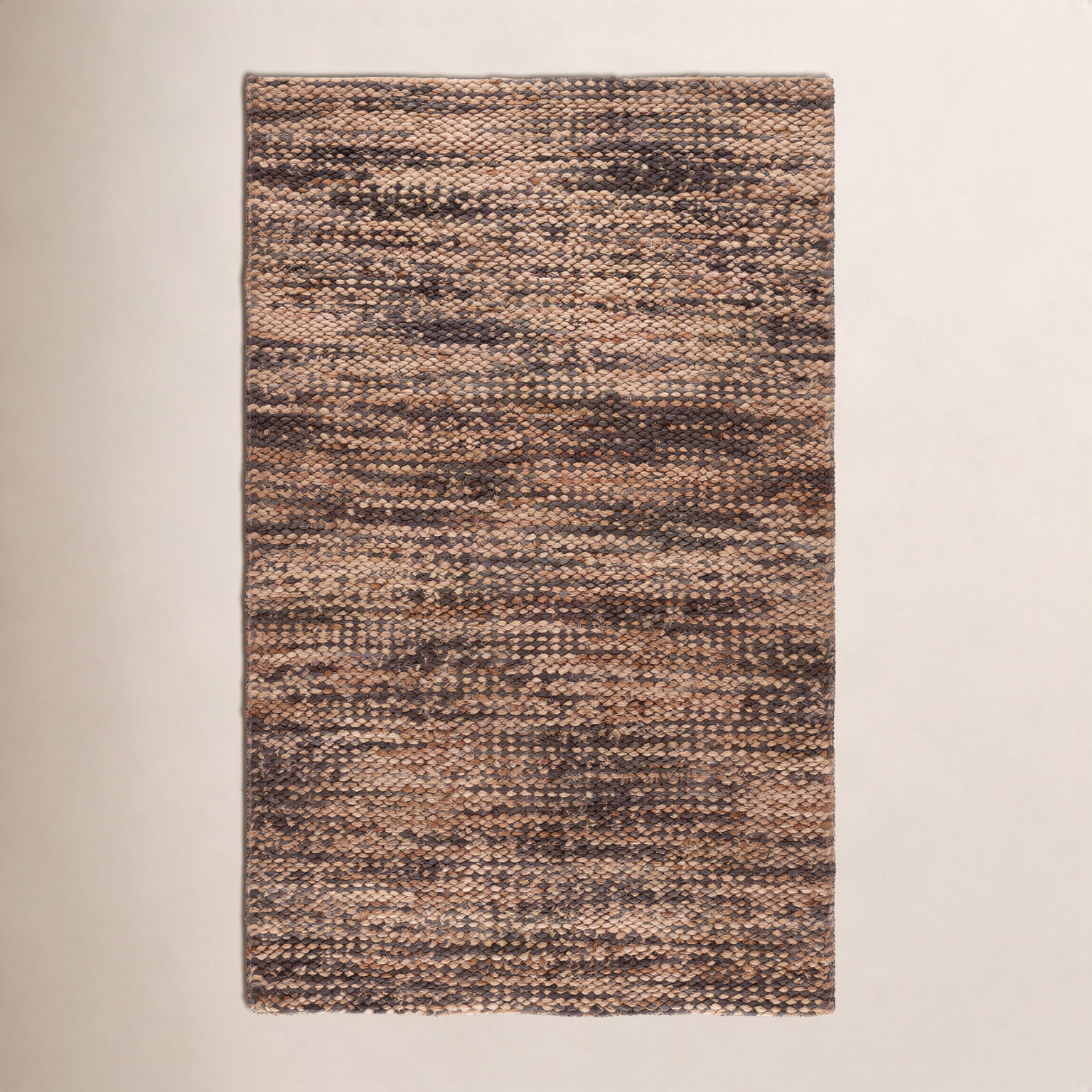 Hand-Woven Abstract Jute Rug, Rectangle 5' x 8'