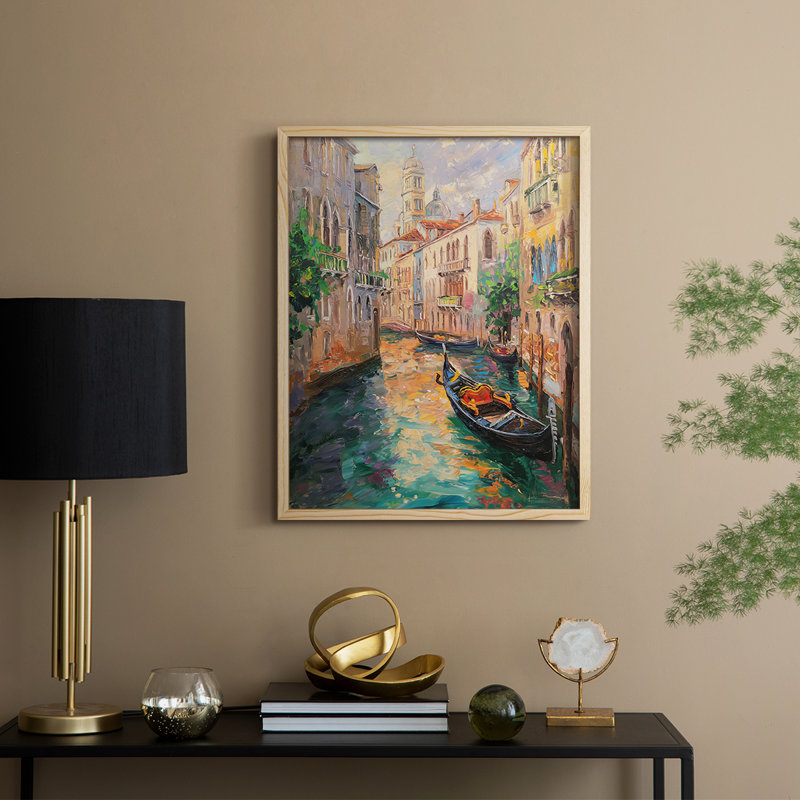 «NAUTICAL Series», reproduction encadrée en bois massif, Naturel, 11" H x 9" W