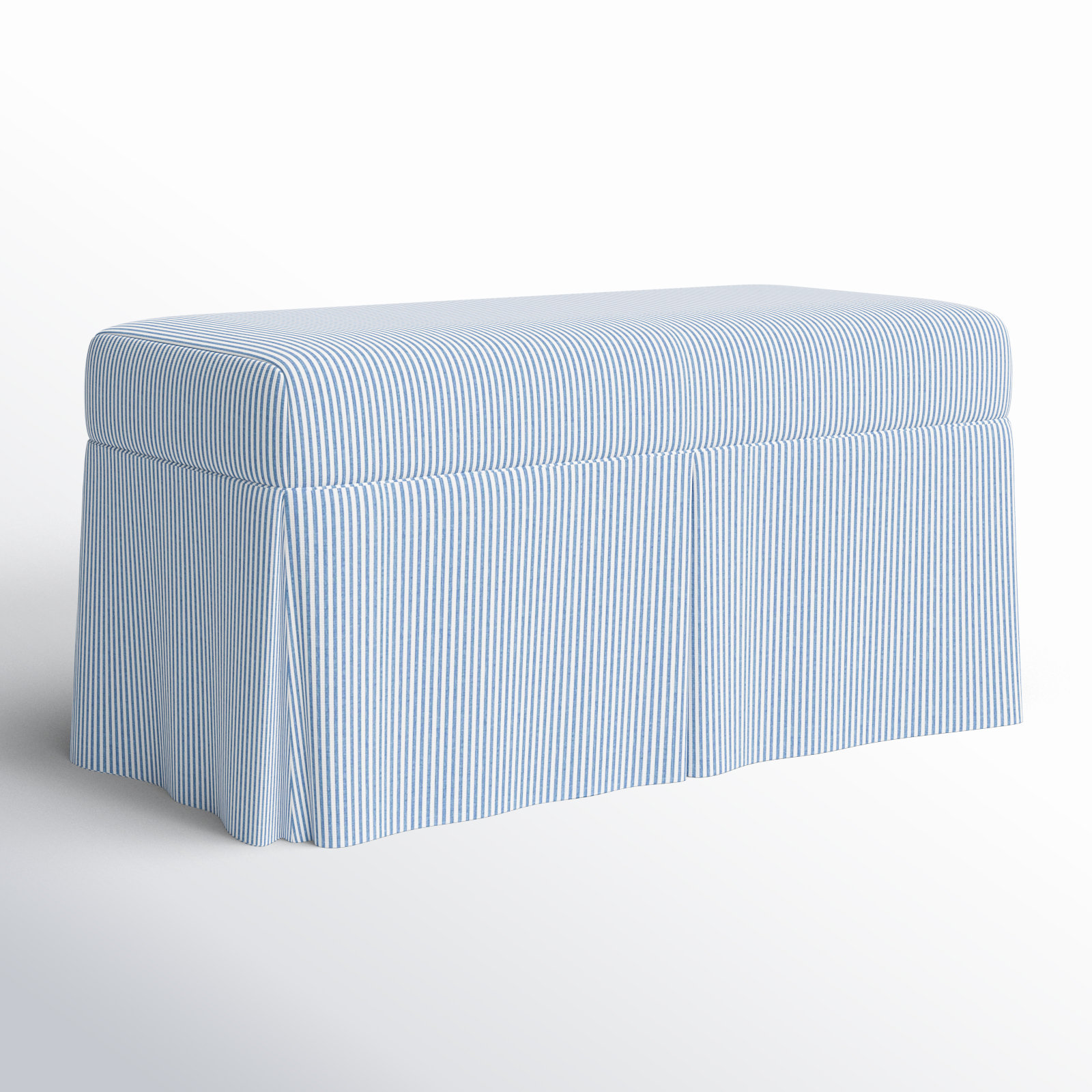 Chaplin Storage Bench, Prep Stripe Blue