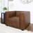 Kenisha 51" Wide Top-Grain Leather Armchair