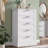 47" Tall 5-Drawer Wood White Dresser - Modern Farmhouse Style