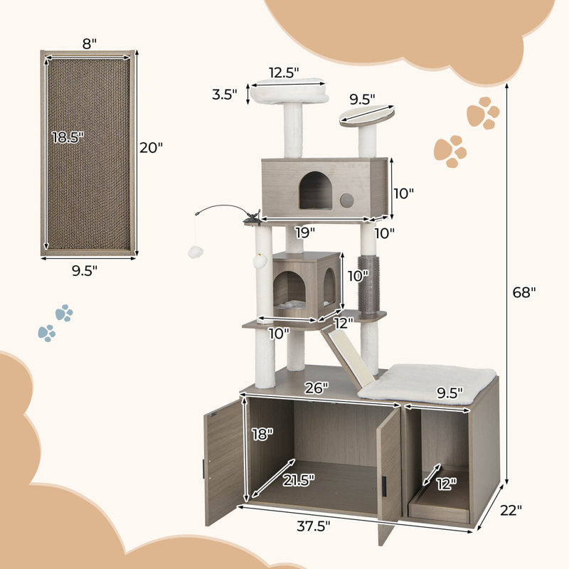Deshonia 68'' H Cat Tree