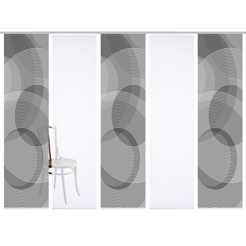Semi Sheer Sliding Panel, Anthracite