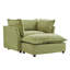 Fauteuil moderne avec repose-pieds mobile, siège large, accoudoirs courbés et coussins moelleux pour le salon, la chambre à coucher, vert