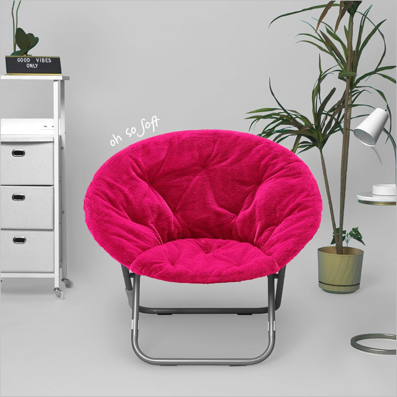 Giles Papasan Chair, Silver, Pink