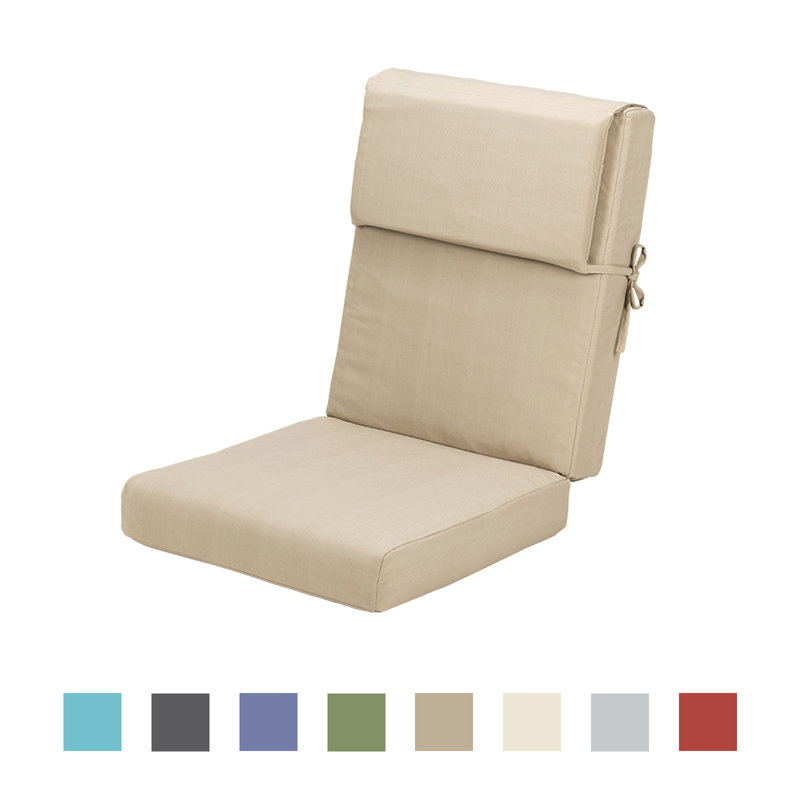 20 x 20 Inch Outdoor Rocking Chair Cushion Set, Khaki
