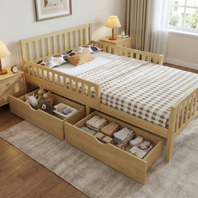Lit plateforme simple en bois
