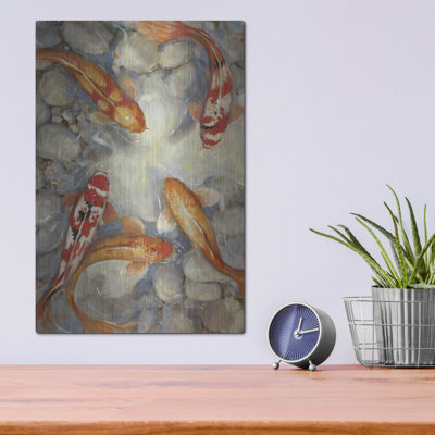 Art mural en métal «Vibrant Koi I» par Tim O'Toole, Bay Isle Home ™
