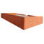 Lit de jour simple rembourré en velours de couleur contrastante avec escalier, garde-corps rembourrés et repose-pieds avec rangement à gaz, brun et blanc-85601070-85601071