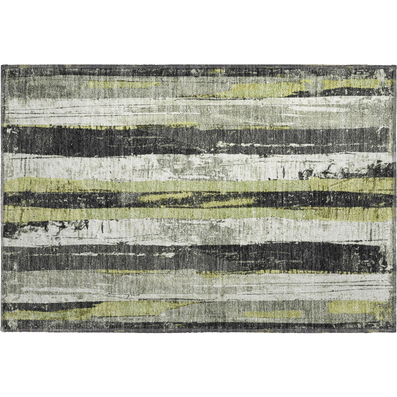 Premium Machine Washable Mayfield AMF1872 Stripes Rug, Rectangle 1'8" x 2'6"