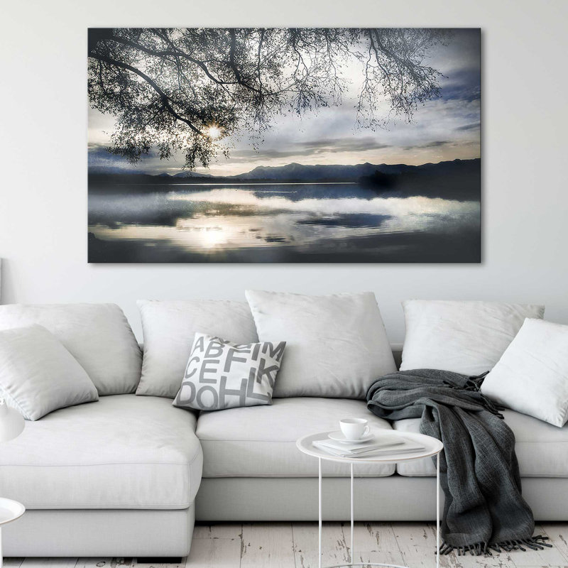Staffelsee Lake par Irene Weisz - photographie, H 24 po x l 40 po, Toile tendue, Sans cadre