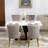 Nikki Collection Modern, High-end Tufted Solid Wood Contemporary Velvet Upholstered Dining Chair with Golden Stainless Steel Plating Legs,Nailhead Trim,Set of 2,-1646401611-1646401628
