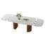 Table de salle à manger extensible 94,49 po en pierre agglomérée pour 10 sièges, table de salle à manger extensible rectangulaire avec base en bois massif, table de salle à manger extensible moderne-126449637