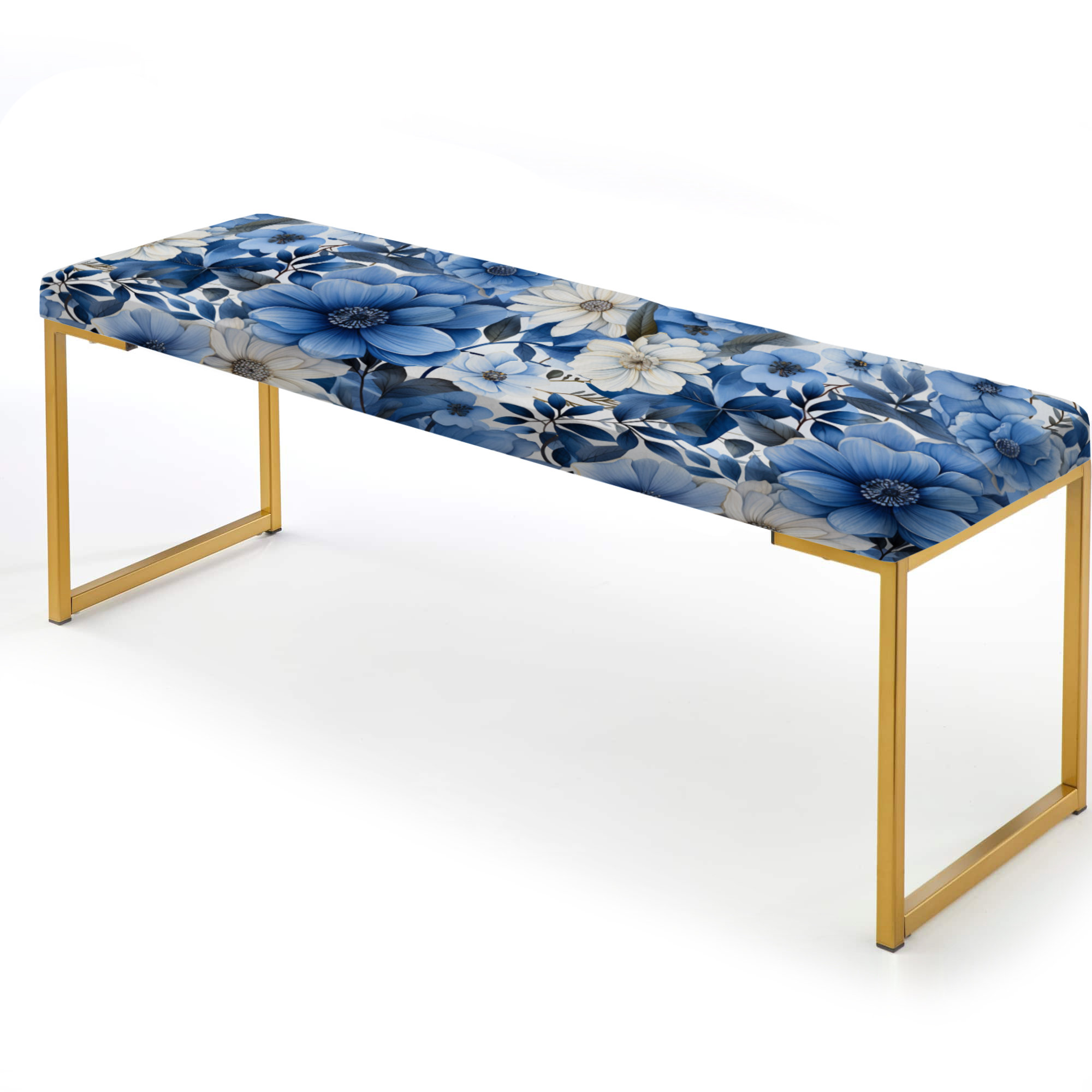 Design Art Blue Watercolor Eccentric Floral Pattern - Floral ...