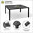 58.6"L Square Aluminum Extendable Patio Dining Table