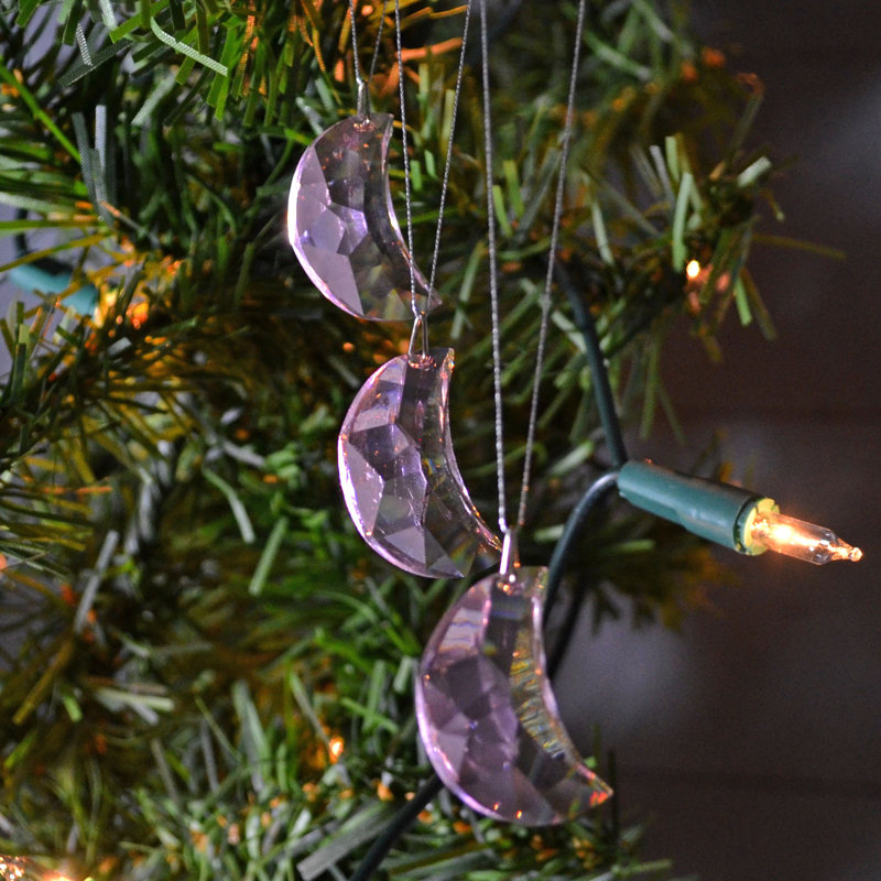 3cm Geometric Crystal Holiday Shaped Ornament, Rosaline