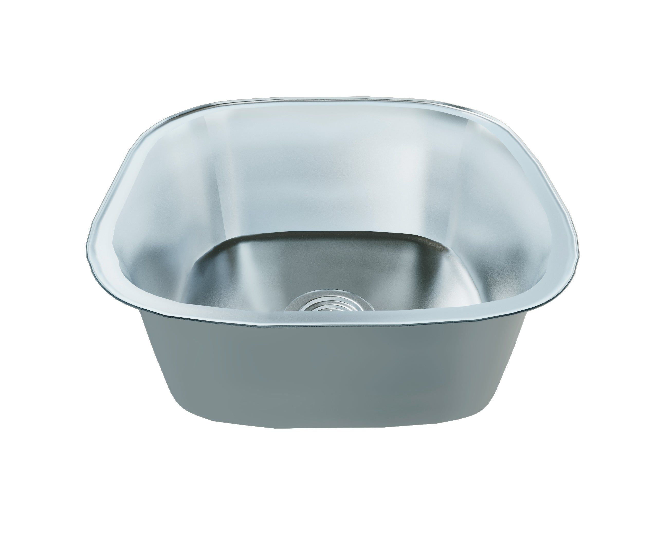 DAX Single Bowl Undermount Kitchen Sink - 16" x 16" - 18G - Stainless ...
