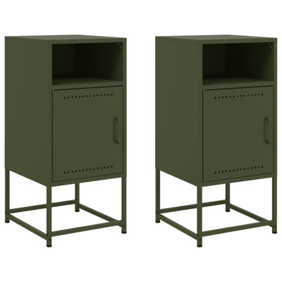 75 36cm W Steel Bedside Table