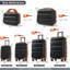 Ensemble 6 pièces de valises rigides en ABS - Valises légères et durables avec deux roues pivotantes, tailles de bagage à main et pour bagages-130040272