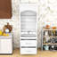 Garde-manger haut avec plateau en faux marbre, tablettes réglables et tiroirs spacieux-1967958881-1963110015