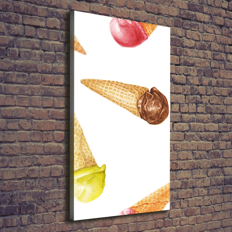 Ice Cream In A Wafer - Wrapped Canvas Print